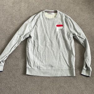 Grey Fila F Logo Crewneck Sweatshirt